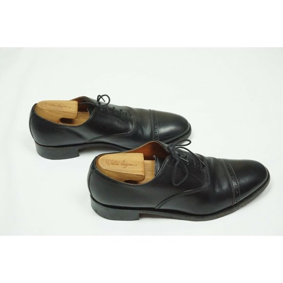 Loake Bros. British Isles Collection Black Cap Toe Mens Dress Shoes Sz 9.5 - Picture 3 of 10